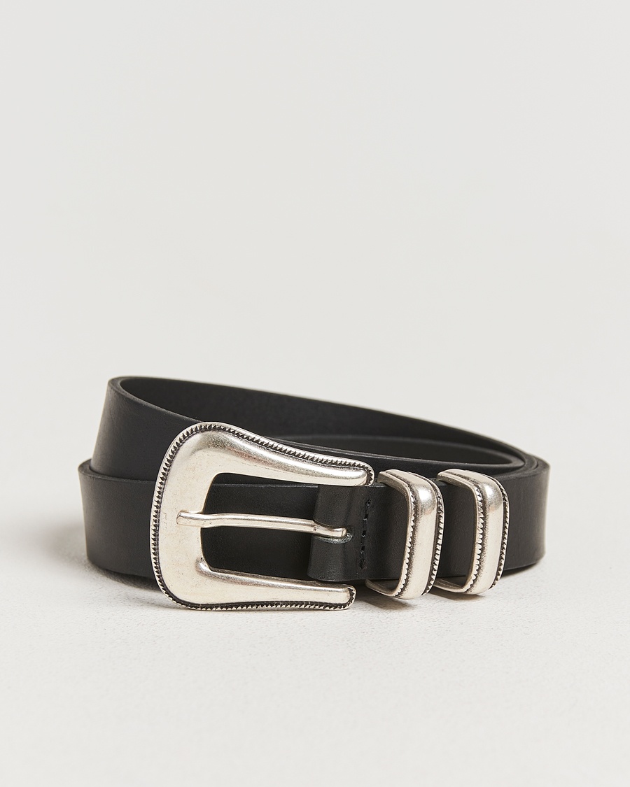 Nudie Jeans Western Silver Belt Black – Black