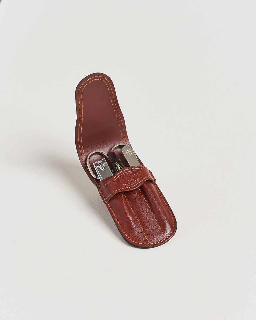 F. Hammann Small Manicure Set Classico Whiskey – Brown