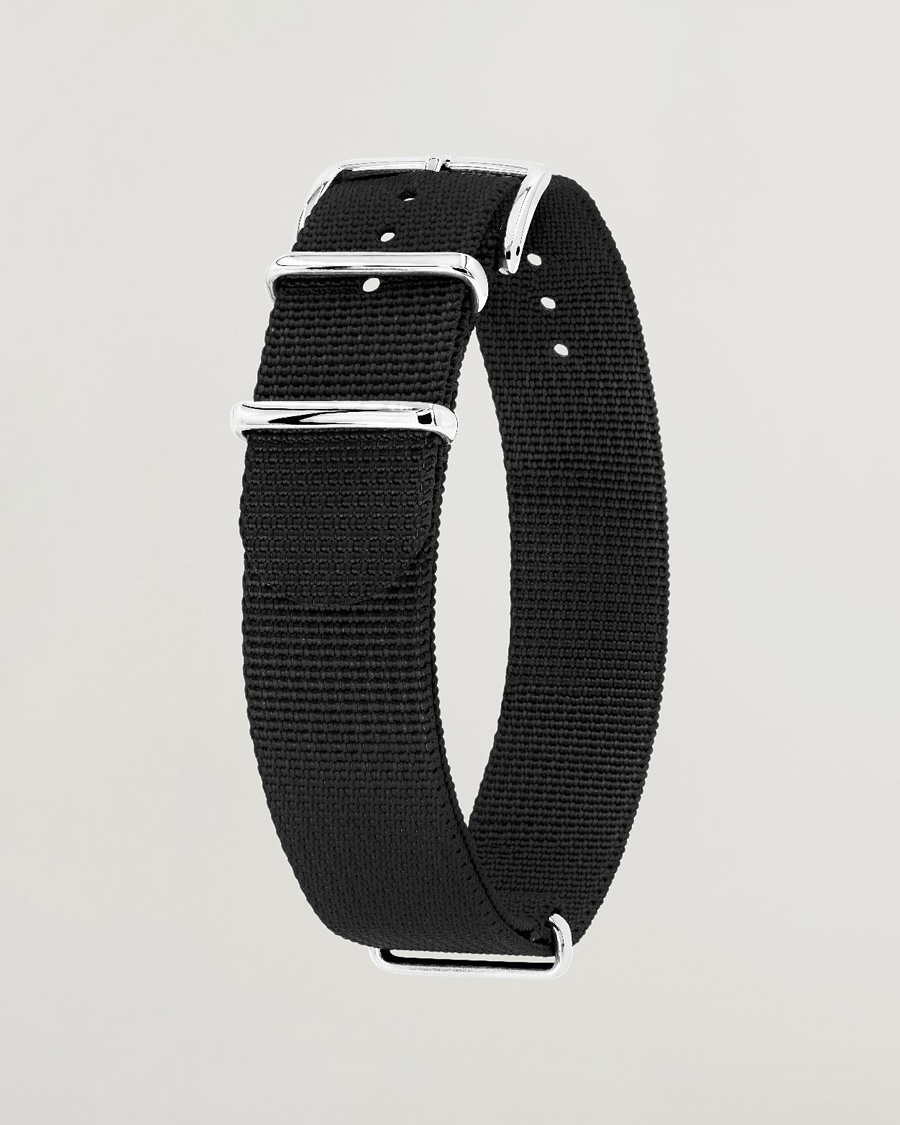 HIRSCH Rush Recycle Nato Watch Strap Black – Black