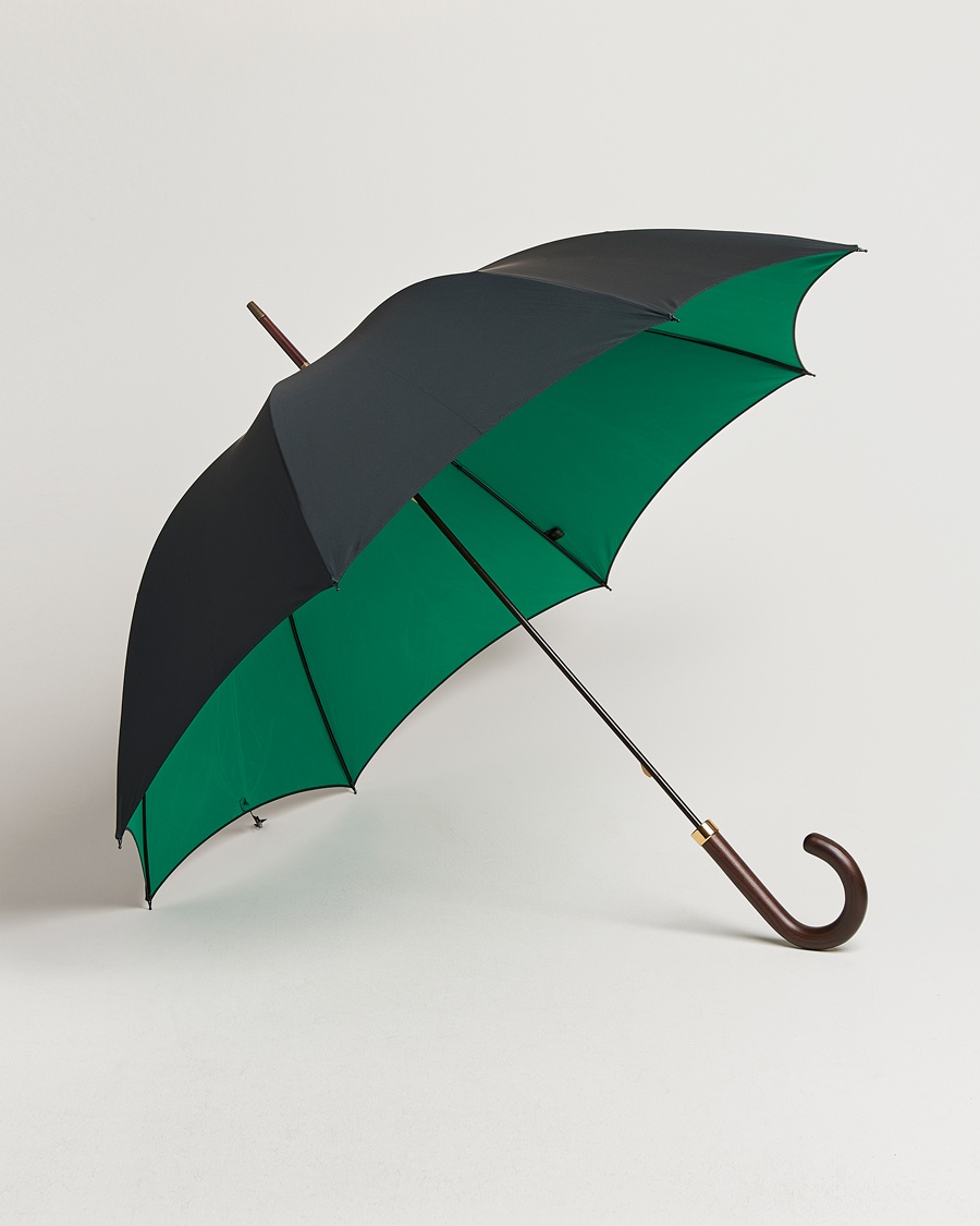 Fox Umbrellas Hardwood Umbrella Black/Green – Black