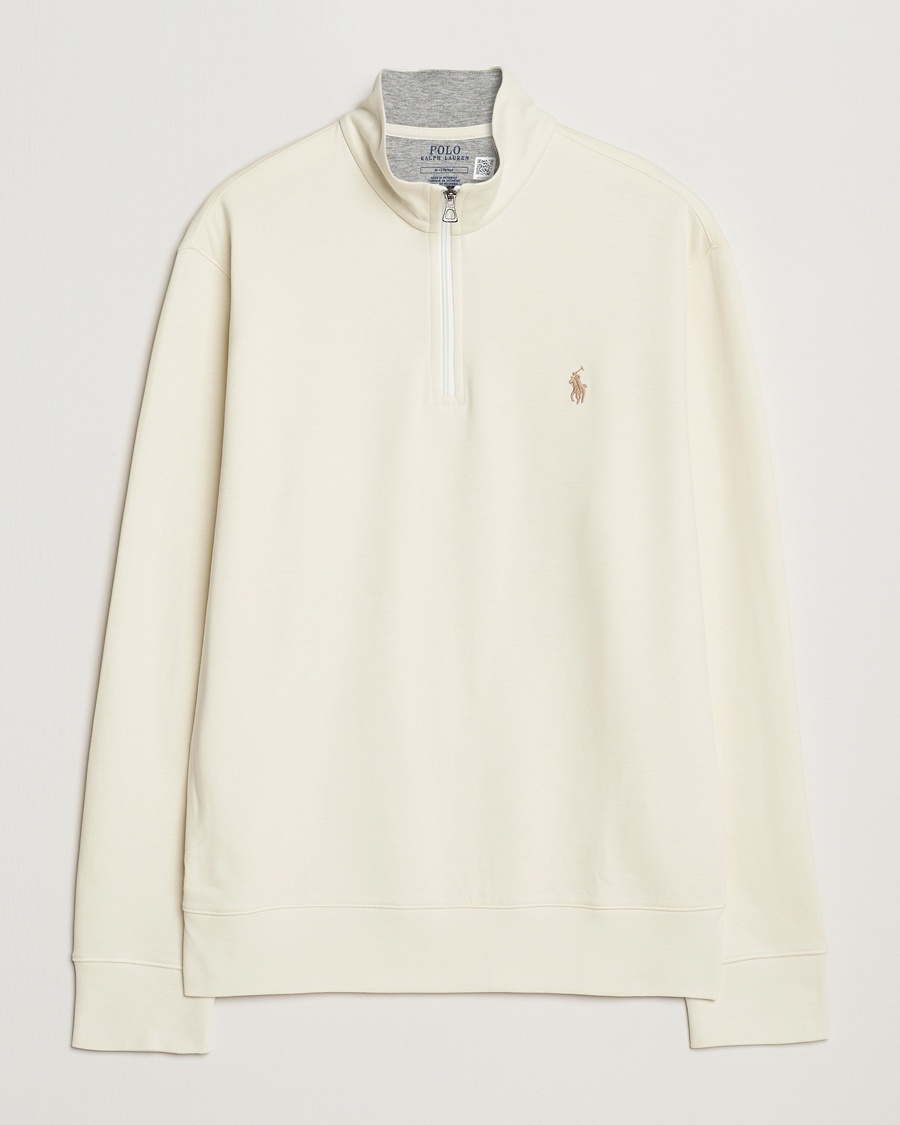 Polo Ralph Lauren Double Knit Half-Zip Sweater Parchment Cream – White