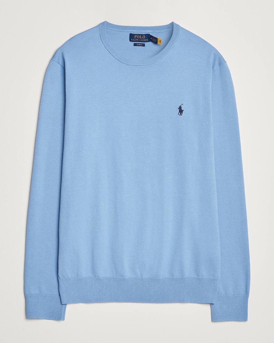 Men | | Polo Ralph Lauren | Cotton Crew Neck Sweater Sky Blue