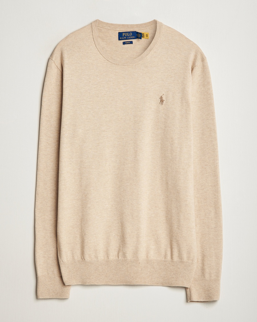 Men | World of Ralph Lauren | Polo Ralph Lauren | Cotton Crew Neck Sweater Dune Melange