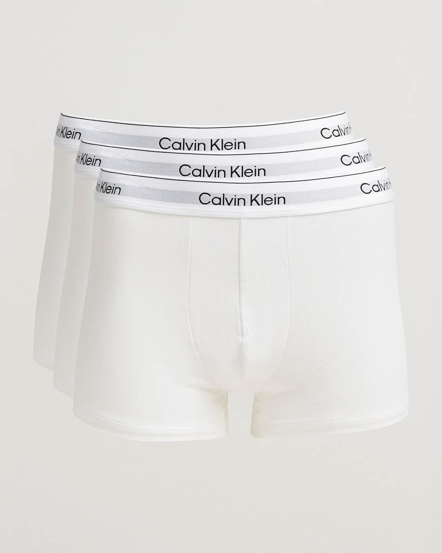 Men | Calvin Klein | Calvin Klein | 3-Pack Icon Cotton Stretch Relaxed Trunk White