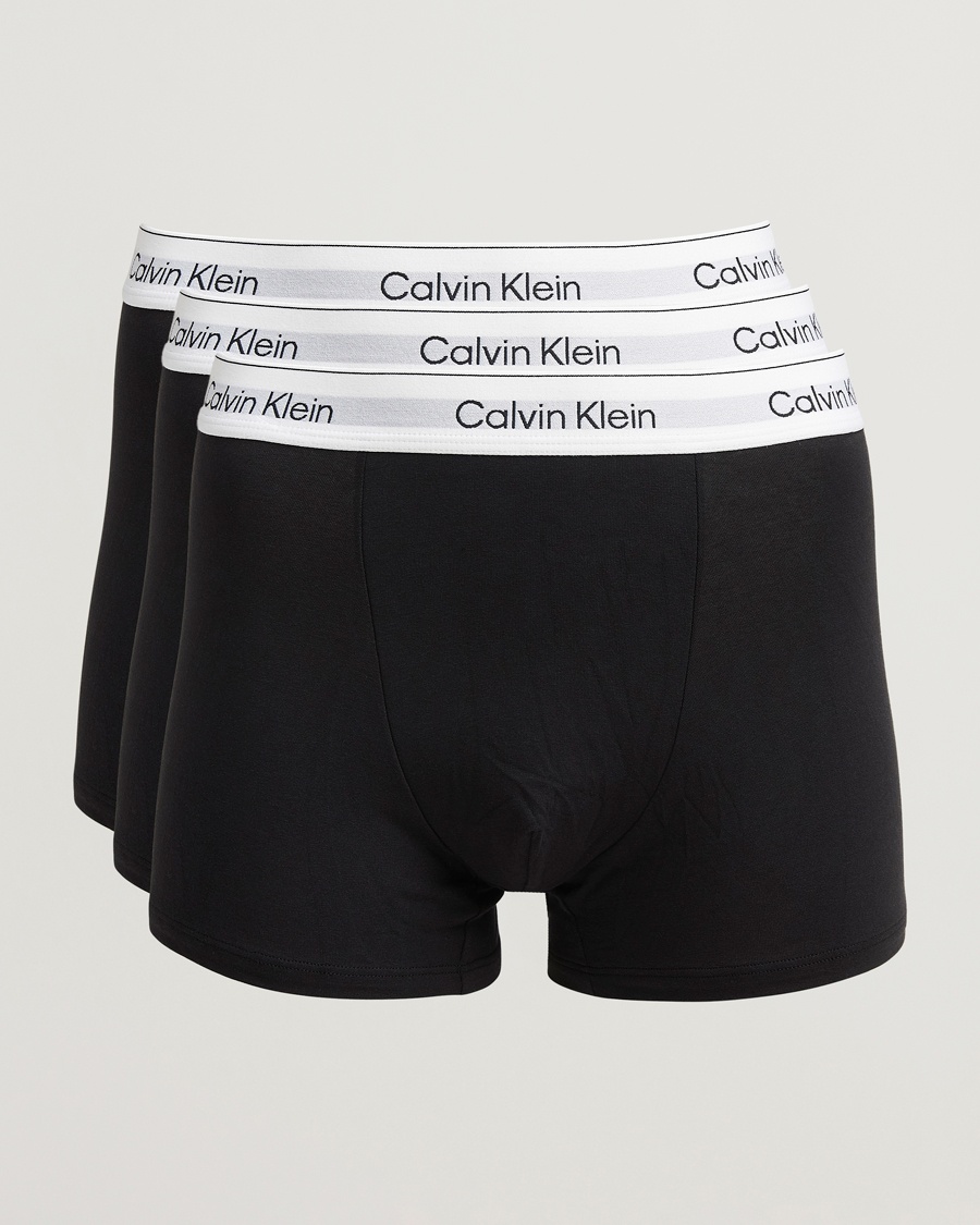Calvin Klein 3-Pack Icon Cotton Stretch Relaxed Trunk Black – Black