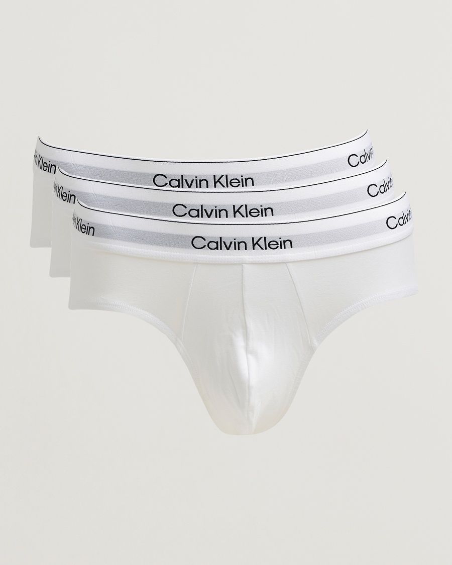 Men | Calvin Klein | Calvin Klein | 3-Pack Icon Cotton Stretch Hip Brief White