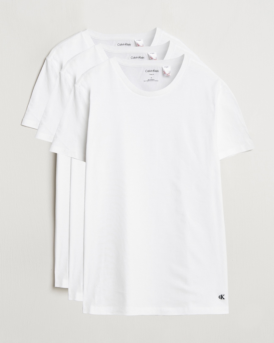 Men | Calvin Klein | Calvin Klein | 3-Pack Cotton Crew Neck T-Shirt White