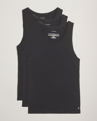 Calvin Klein 3-Pack Cotton Tank Top Black – Black