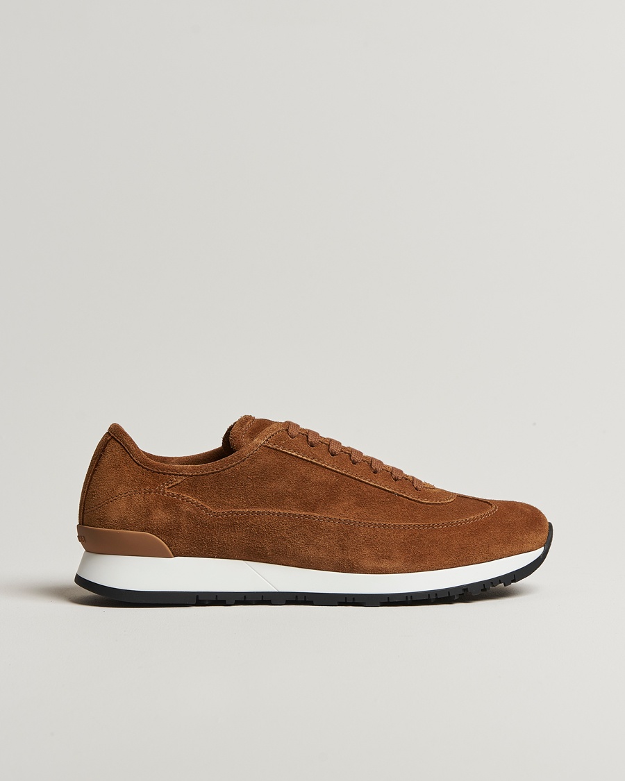 Men | | John Lobb | Foundry Luxury Running Sneakers Tobacco