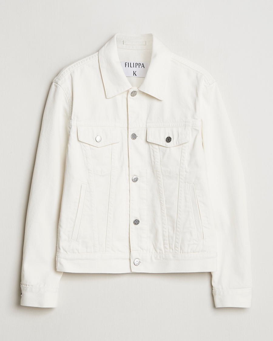 Men | Coats & Jackets | Filippa K | Classic Jean Jacket Ecru Wash
