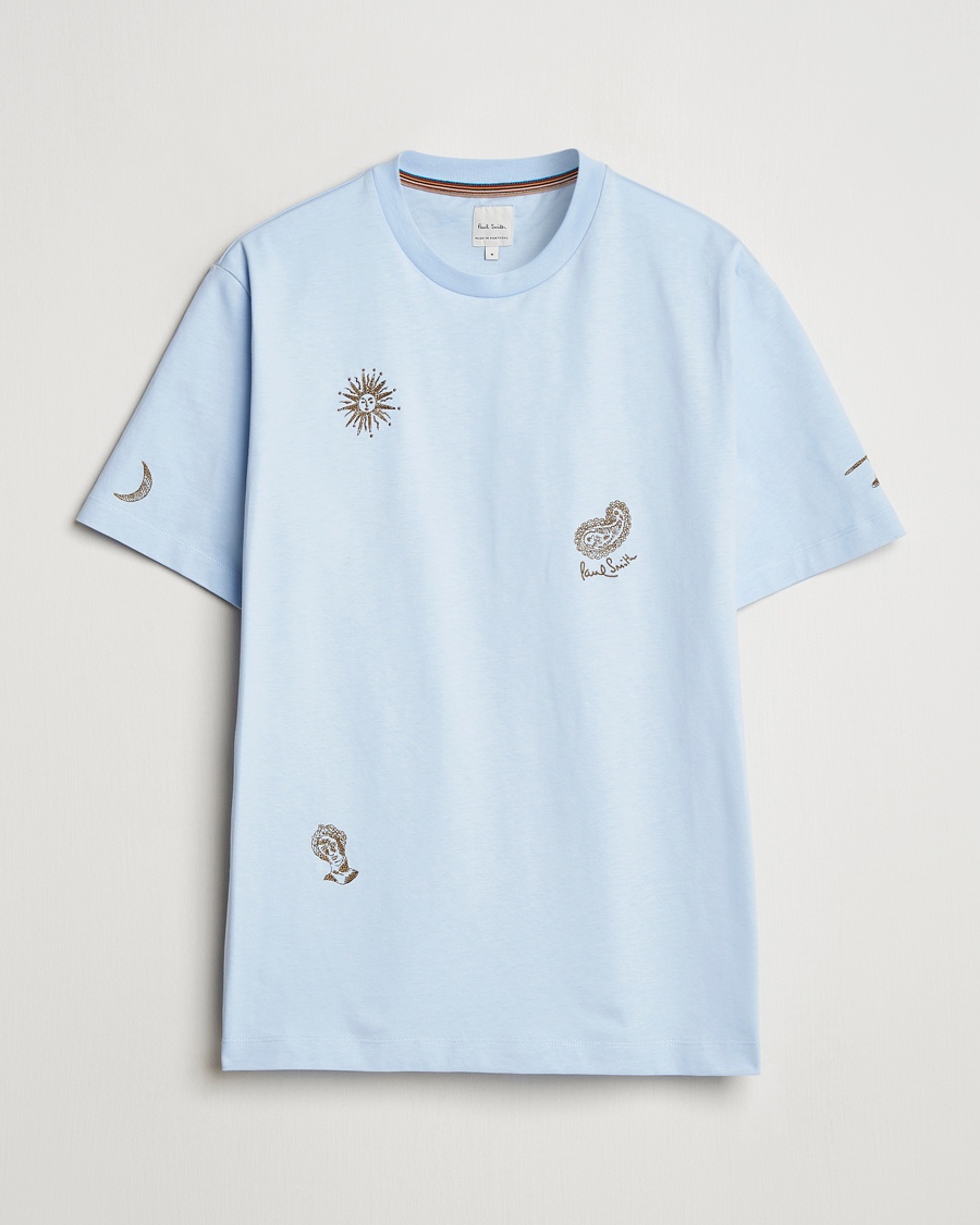 Men | T-Shirts | Paul Smith | Embroidered T-Shirt Light Blue