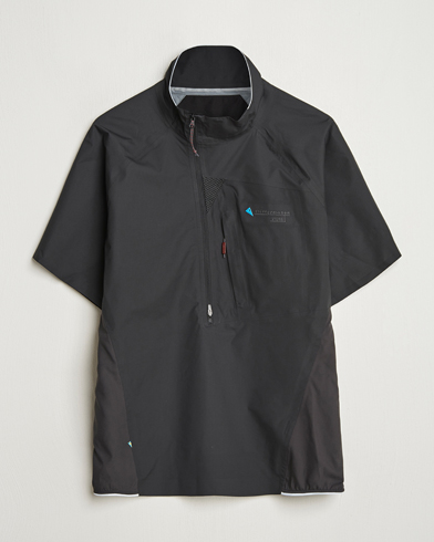 Men | T-Shirts | Klättermusen | Vidre Zip Short Sleeve Shirt Black