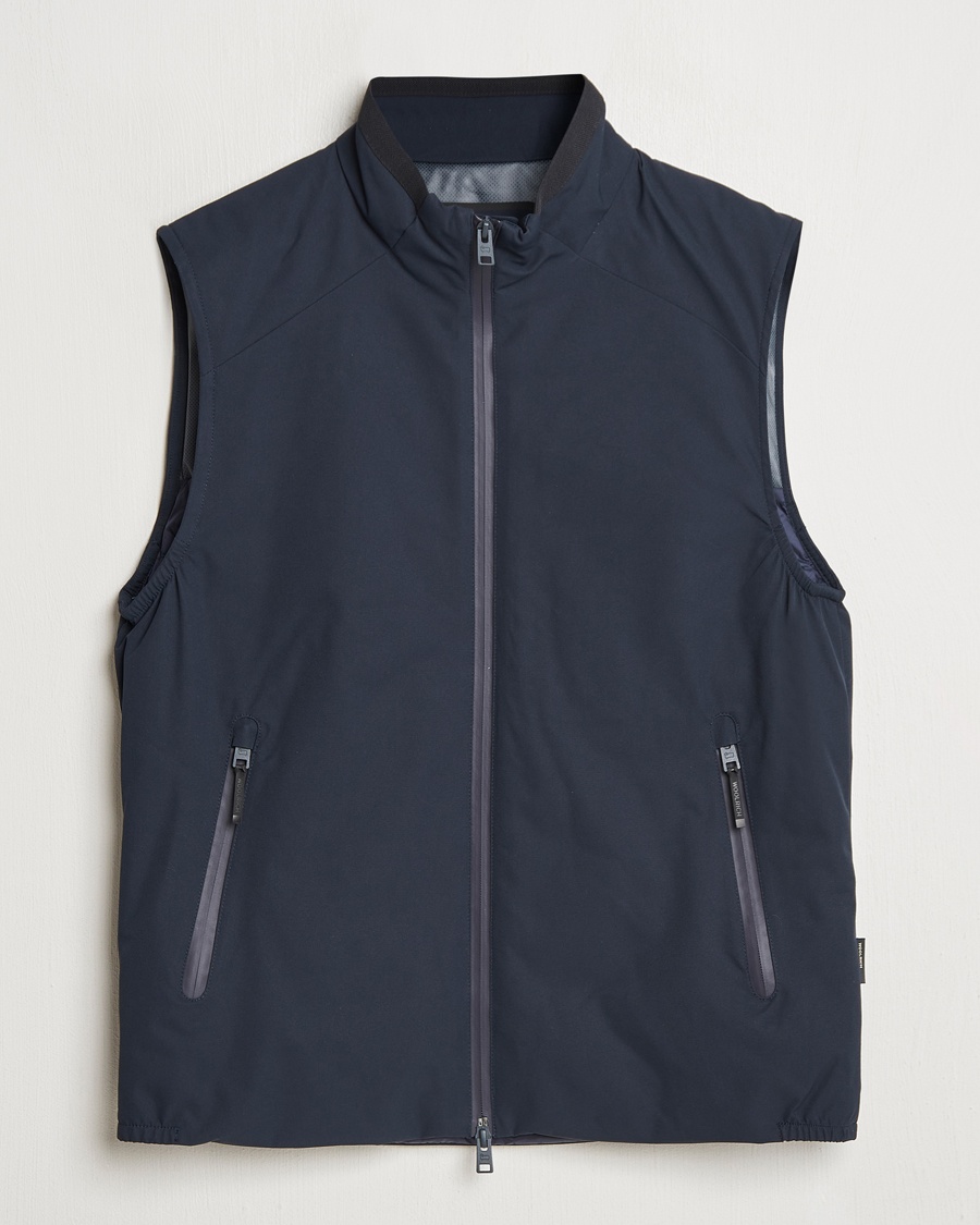 Men | Gilets | Woolrich | Sailing Two Layer Vest Melton Blue