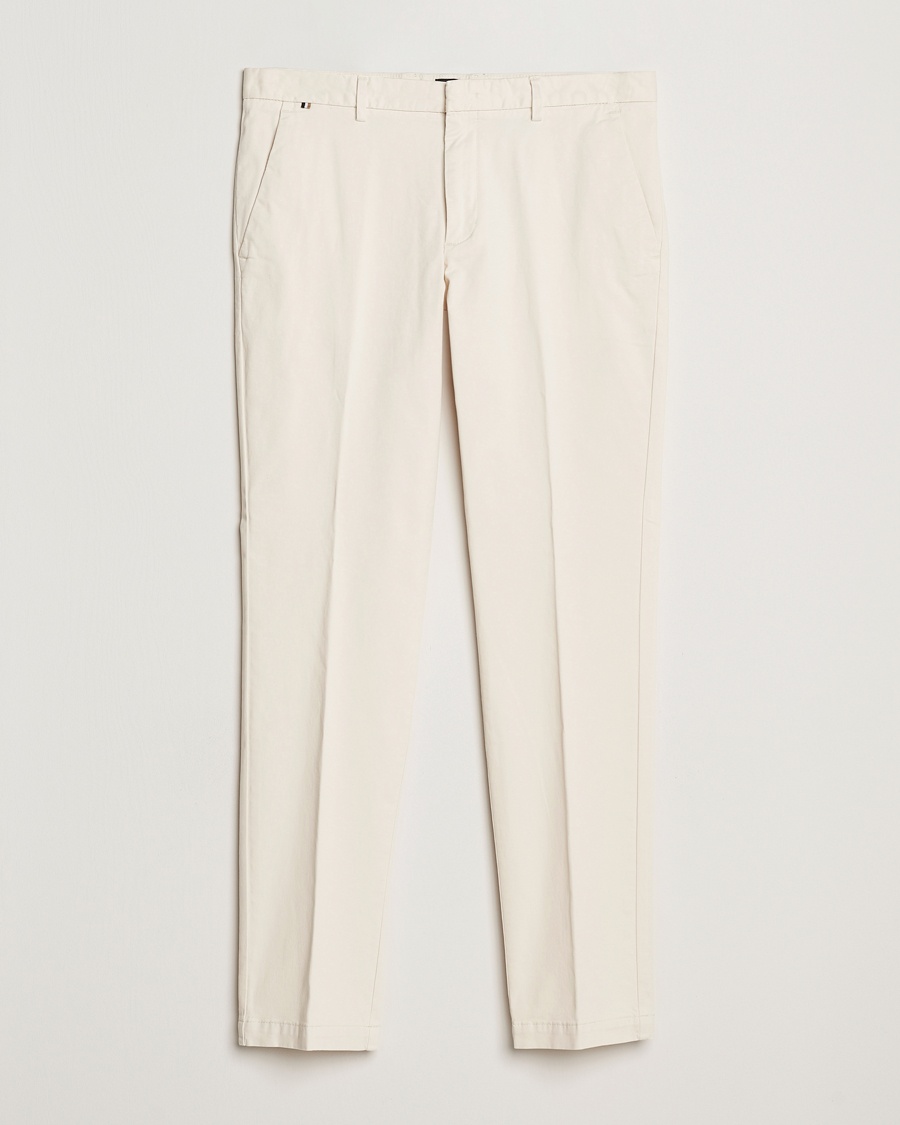 Men | Trousers | BOSS BLACK | Kaito1 Cotton Chinos Open White