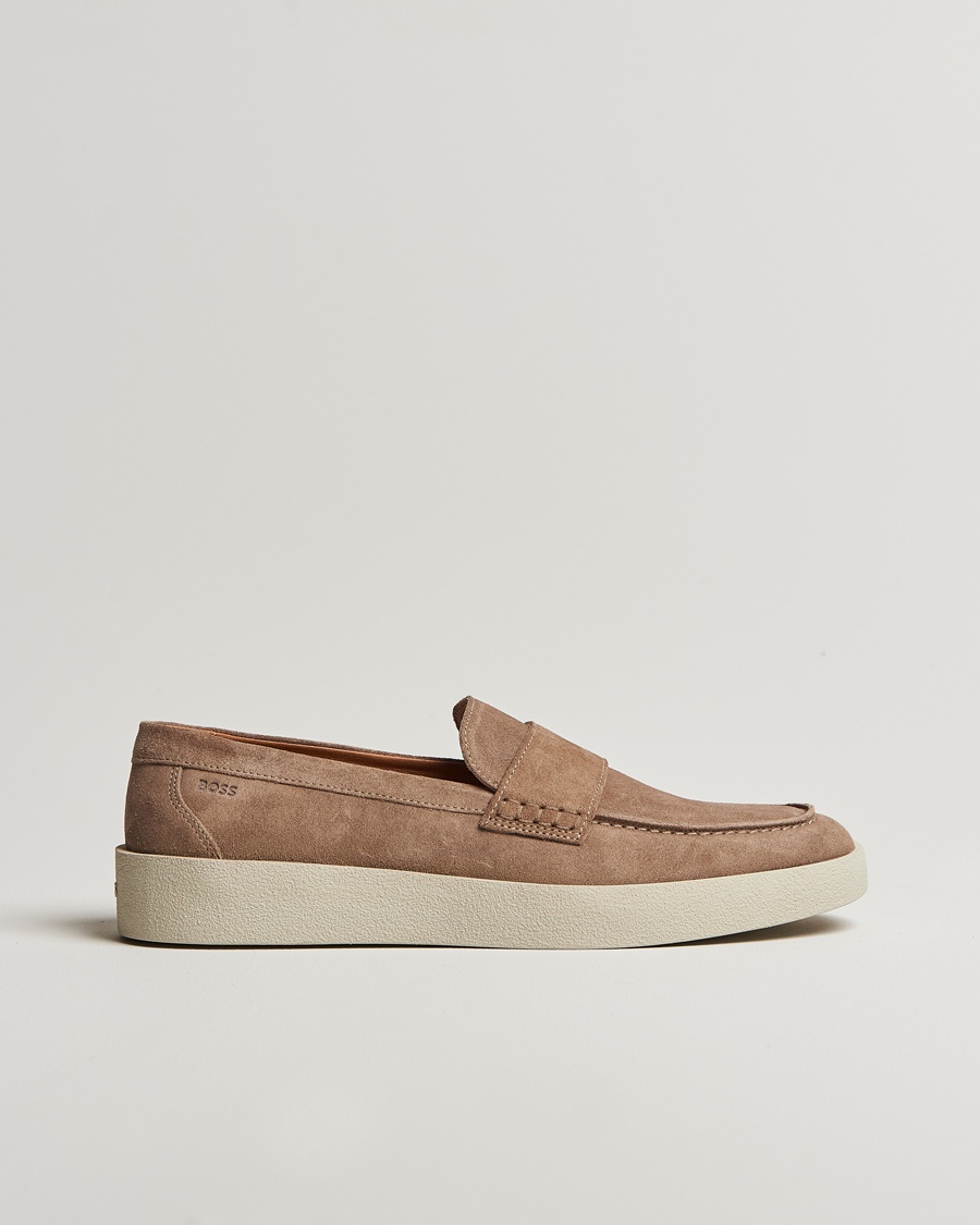 Men | Loafers | BOSS BLACK | Clay Suede Loafer Medium Beige