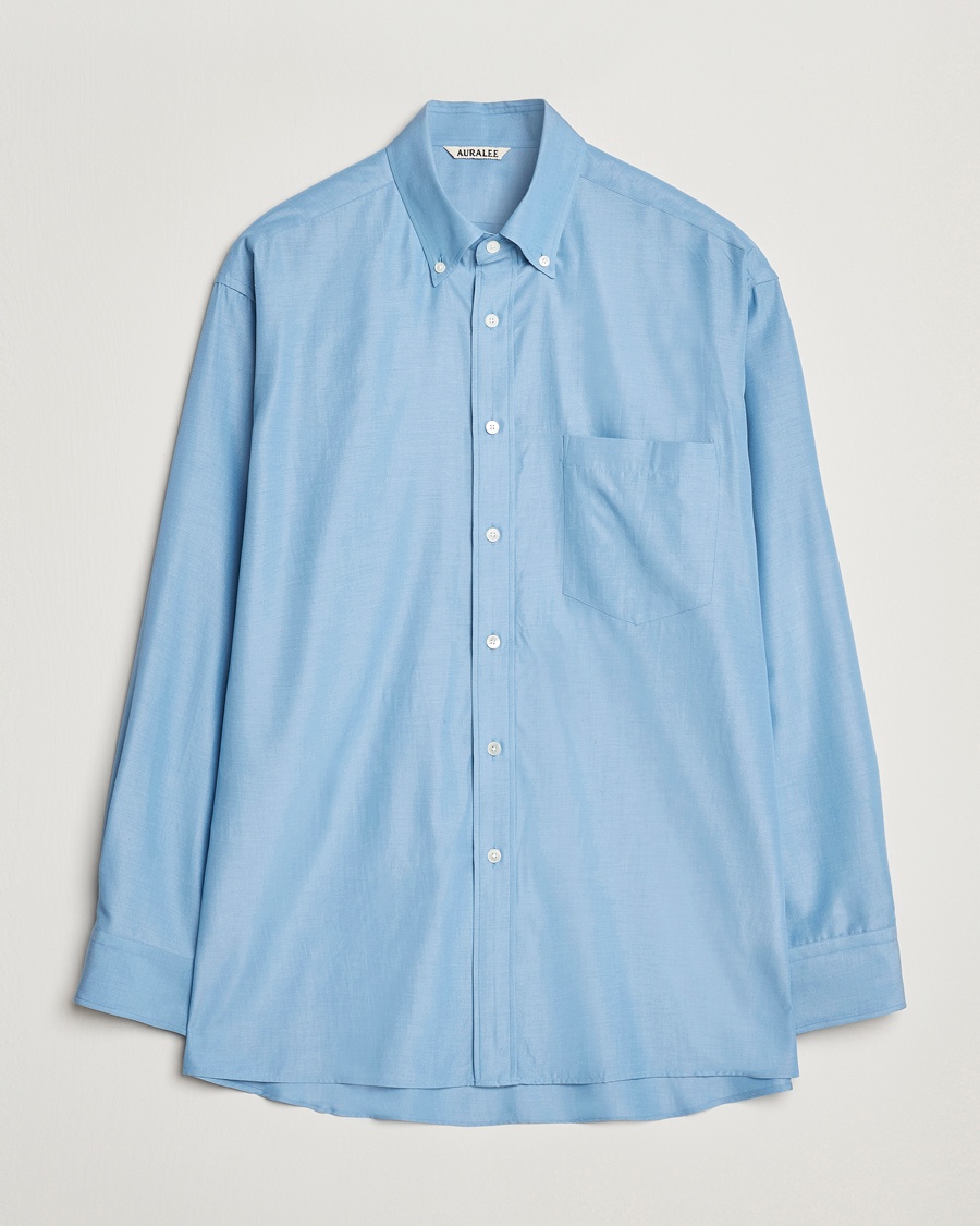 Men | Loyalty Offer | Auralee | Button Down Shirt Sax Blue