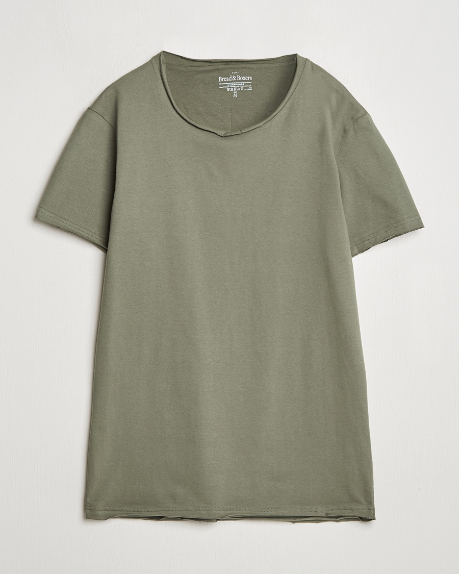 Men | T-Shirts | Bread & Boxers | Crew Neck Relaxed T-Shirt Khaki Green