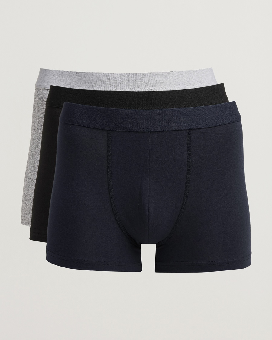 Bread & Boxers 3-Pack Boxer Brief Grey/Navy/Black – Black