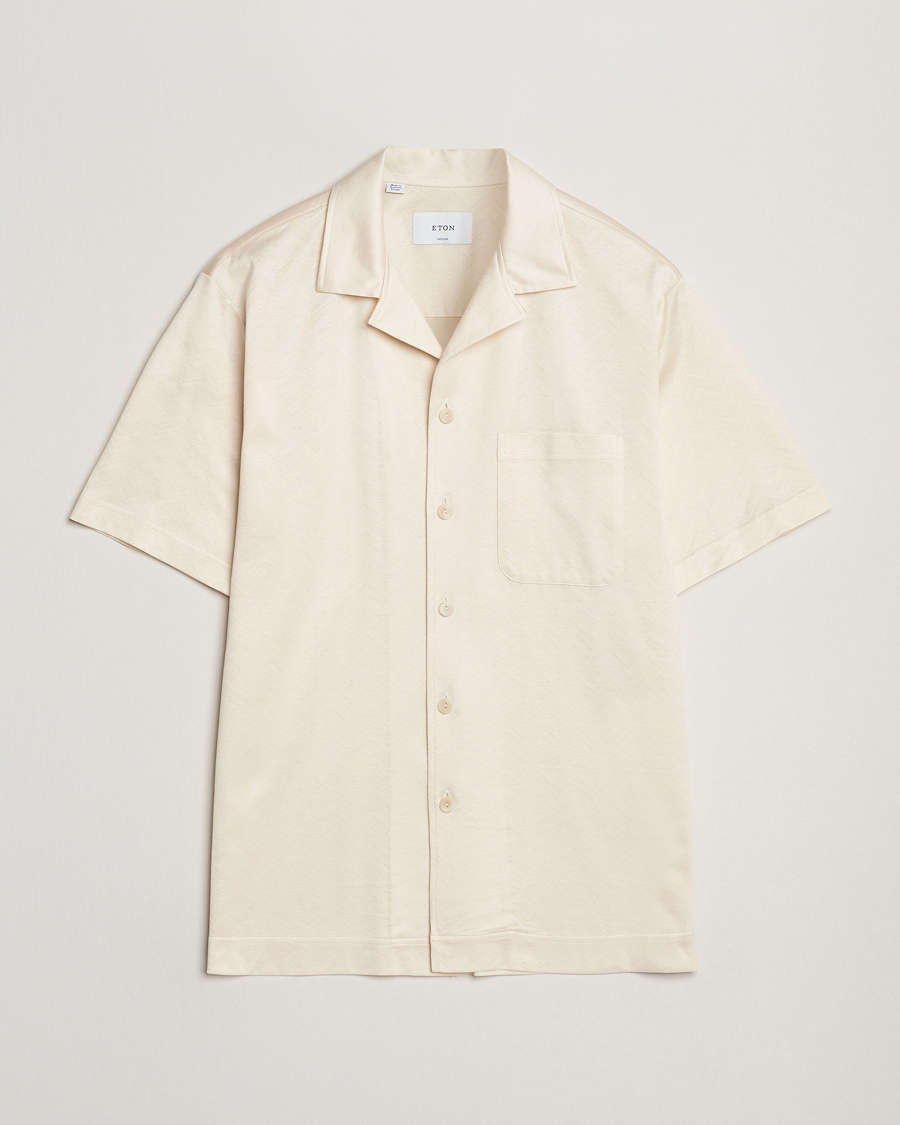 Men | Eton | Eton | Filo Di Scozia Short Sleeve Shirt Off White