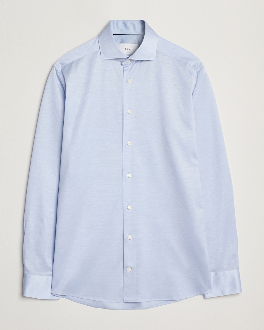 Men | Eton | Eton | Filo Di Scozia Oxford Shirt Light Blue