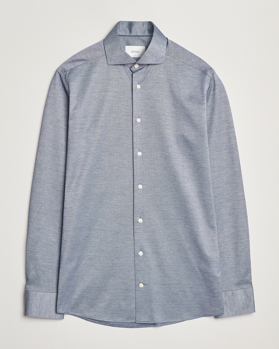 Men | Eton | Eton | Filo Di Scozia Oxford Shirt Dark Blue