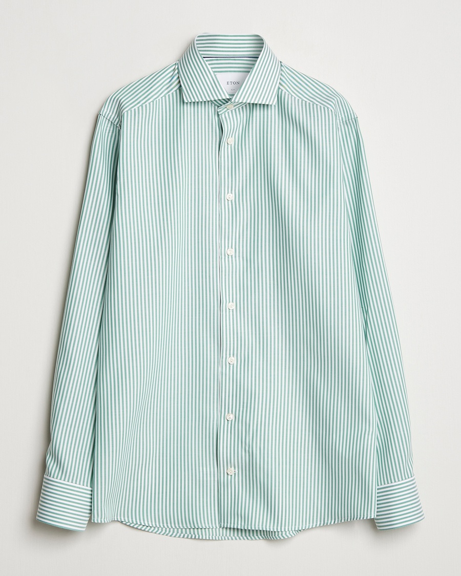 Men | | Eton | Slim Fit Signature Oxford Shirt Green/White