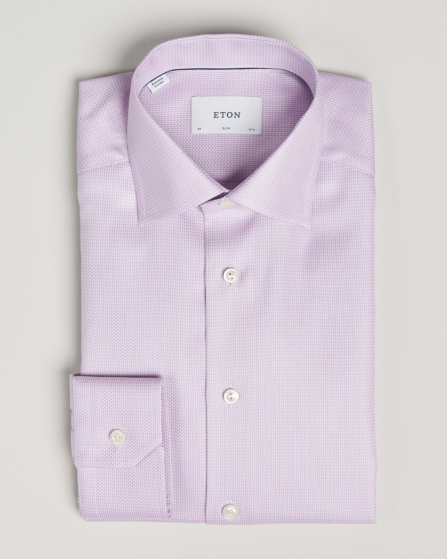 Men | | Eton | Slim Fit Signature Dobby Shirt Pink