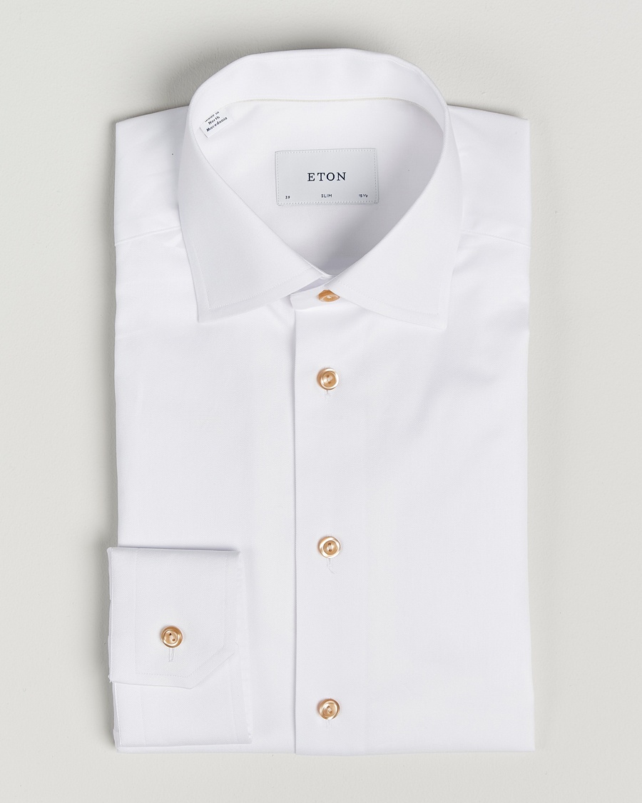 Men | Eton | Eton | Slim Fit Signature Twill Shirt White