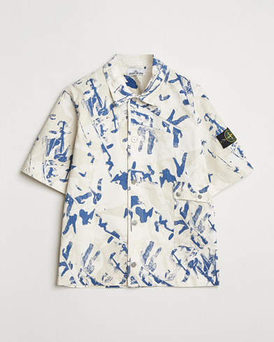 Men | Stone Island | Stone Island | Stretch Ripstop Camo Short Sleeve Shirt Desert
