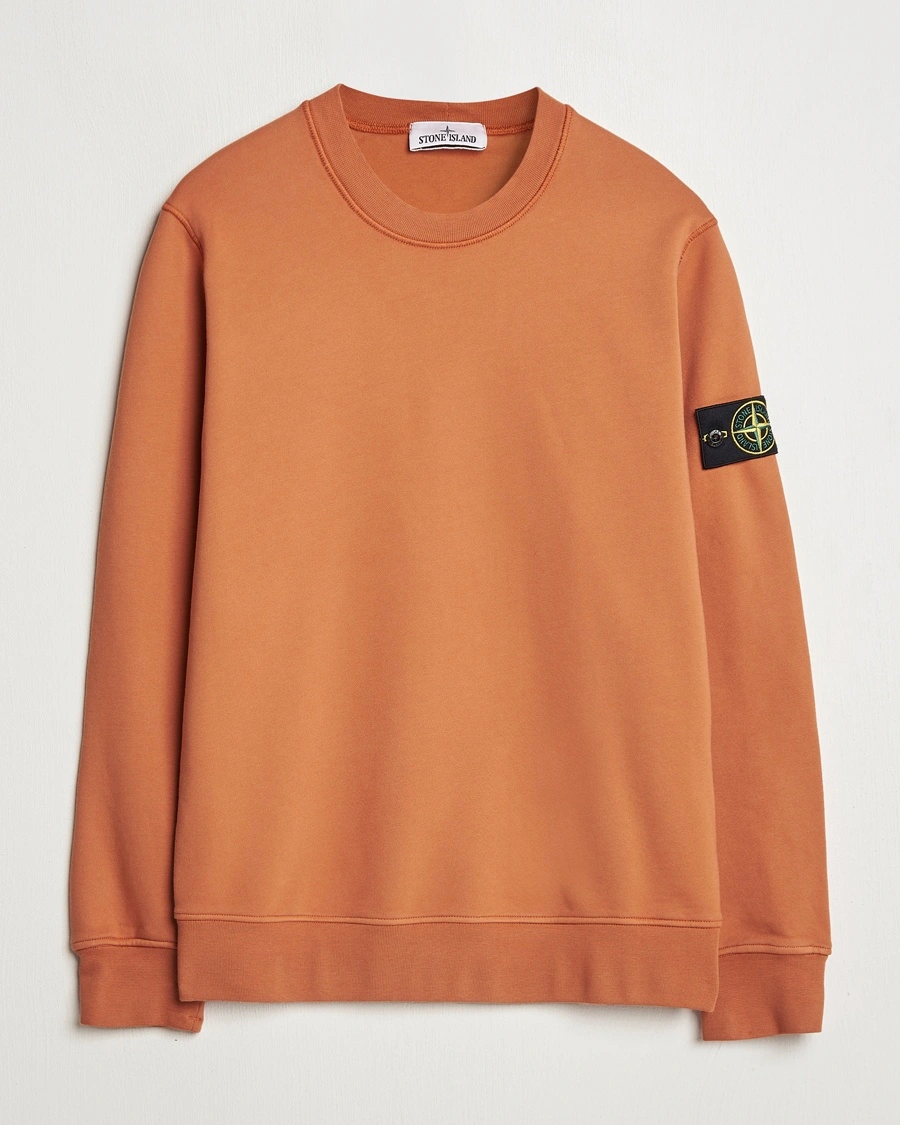 Men | Stone Island | Stone Island | Garment Dyed Fleece Sweatshirt Sienna