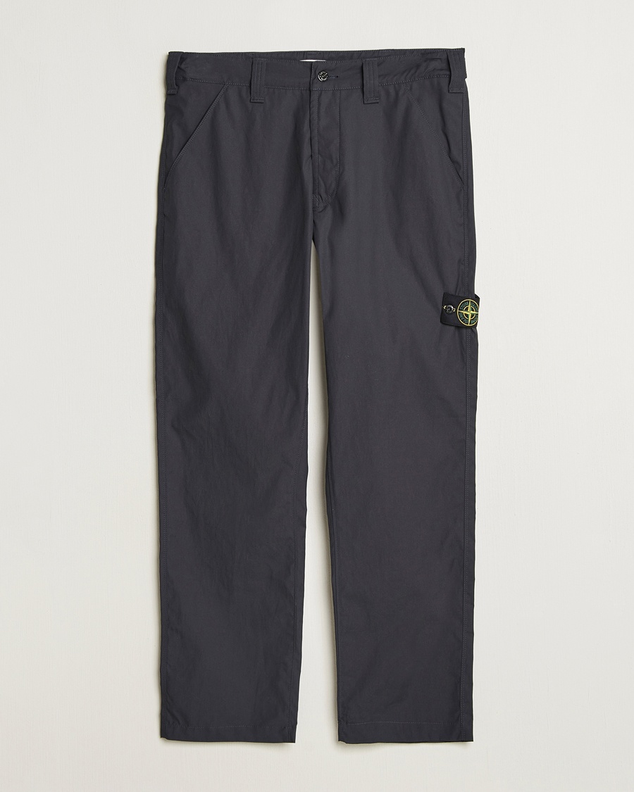 Men | Stone Island | Stone Island | Supima Cotton Canvas Pants Navy Blue