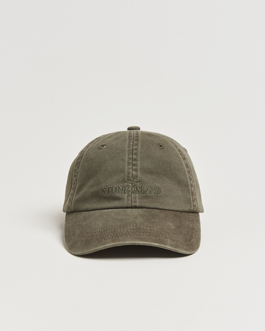 Men | Stone Island | Stone Island | Cotton Gabardine Cap Military Green