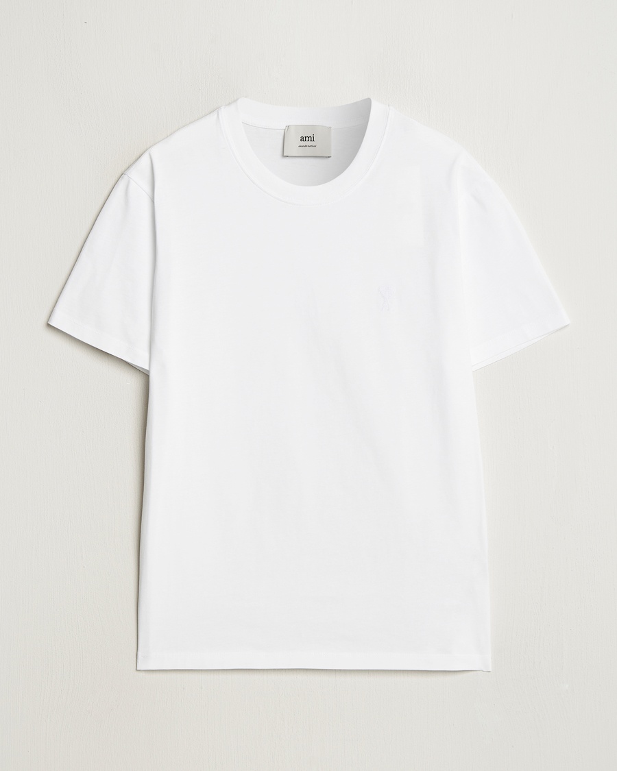Men | White t-shirts | AMI | Tonal Heart Logo T-Shirt White
