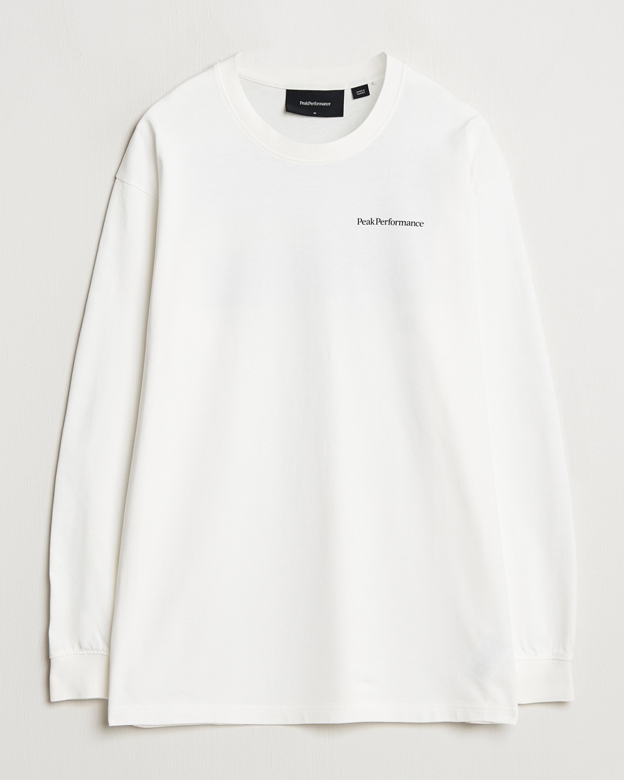 Men | Long Sleeve T-shirts | Peak Performance | Graphic Long Sleeve T-Shirt Off White