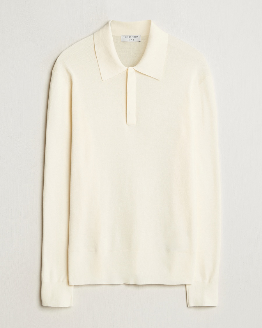 Men | Sweaters & Knitwear | Tiger of Sweden | Appleton Knitted Polo Fever White