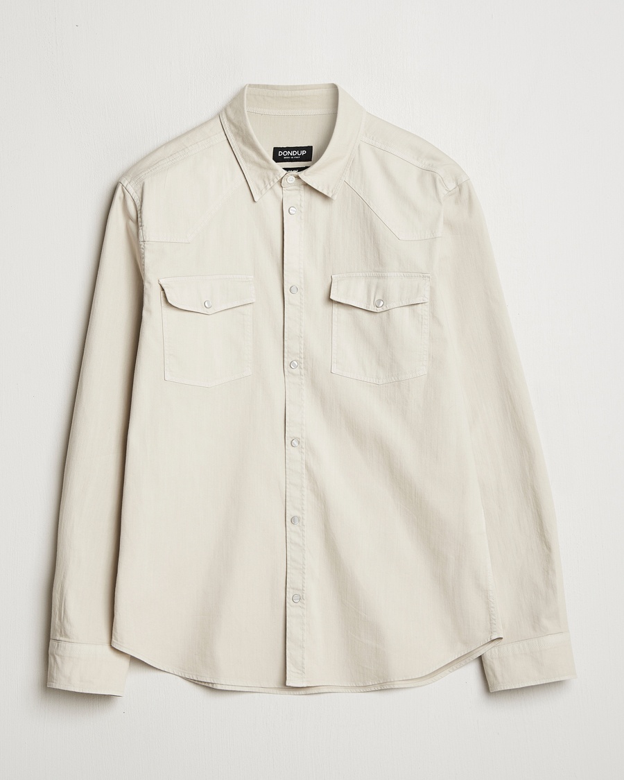 Men | Dondup | Dondup | Slim Fit Pocket Denim Shirt Ecru