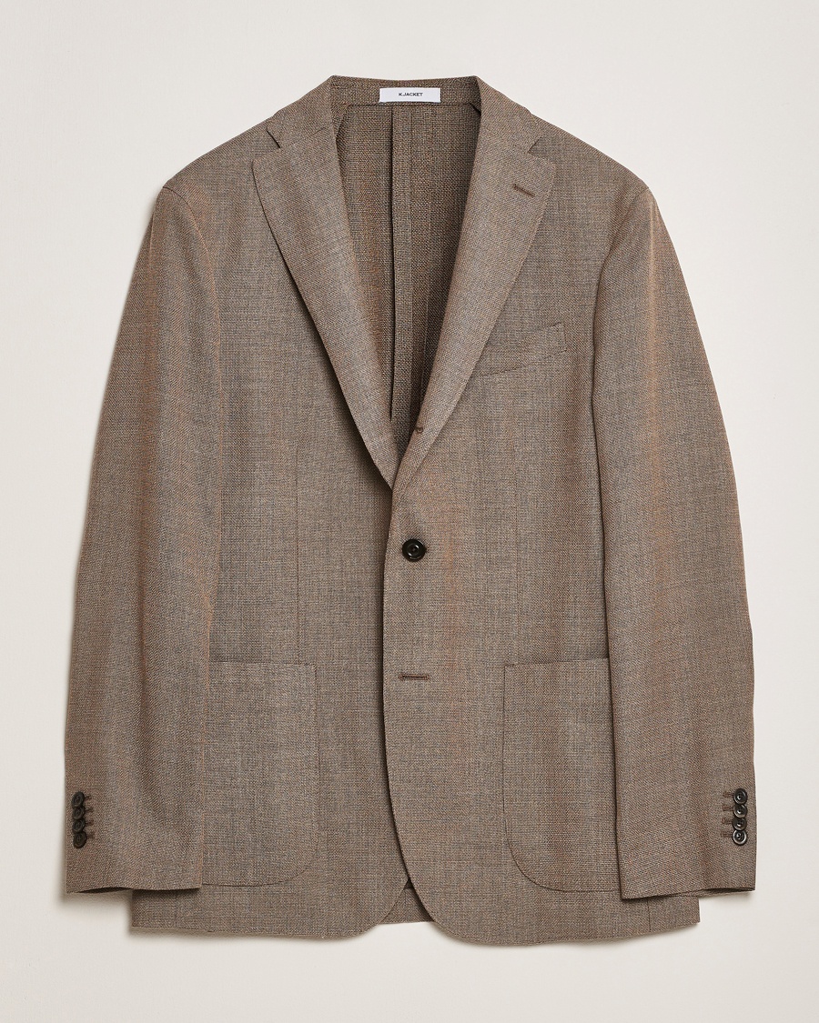 Men | Blazers | Boglioli | K Jacket Wool Hopsack Blazer Beige