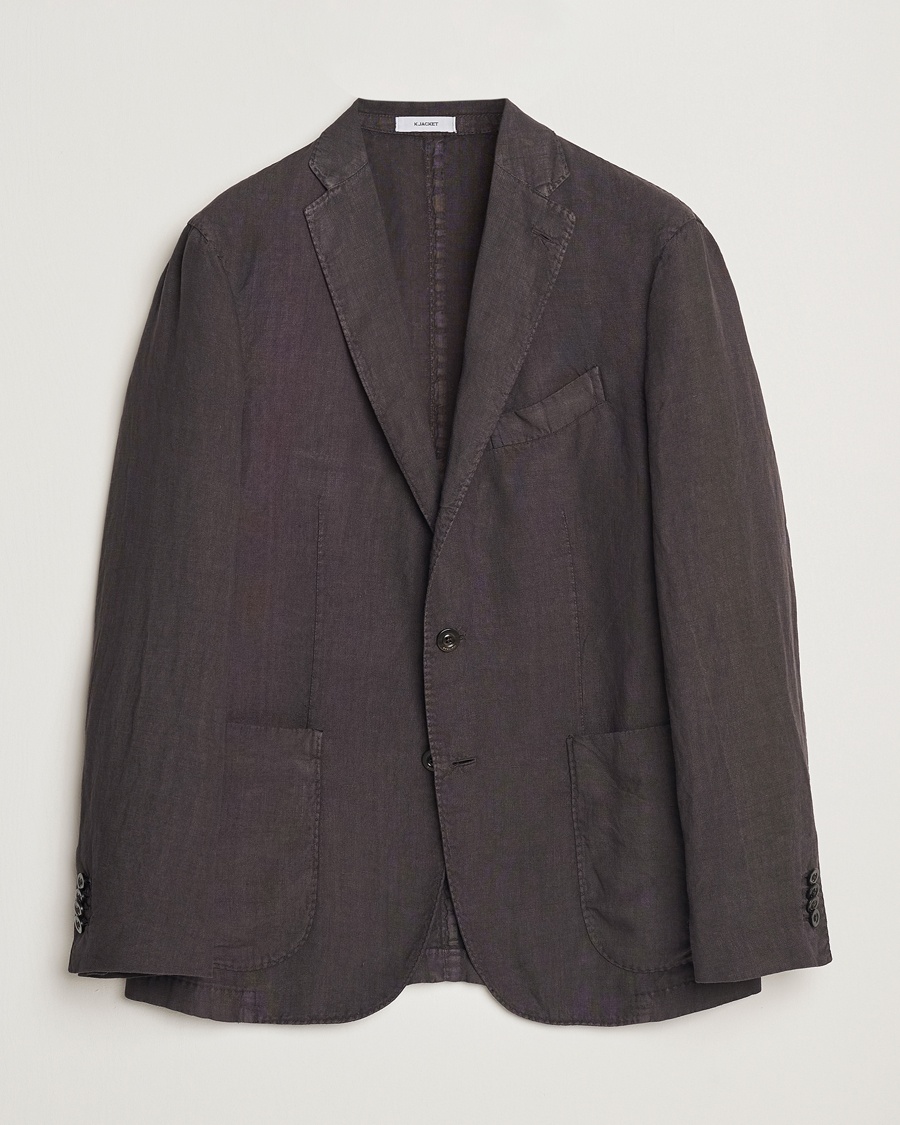 Men | Blazers | Boglioli | K Jacket Linen Blazer Dark Brown