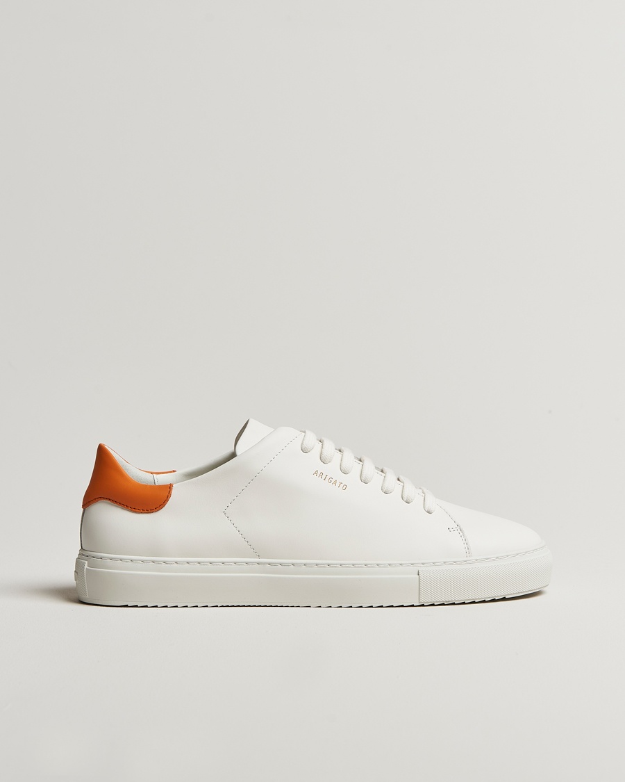Men | White Sneakers | Axel Arigato | Clean 90 Sneaker White/Orange