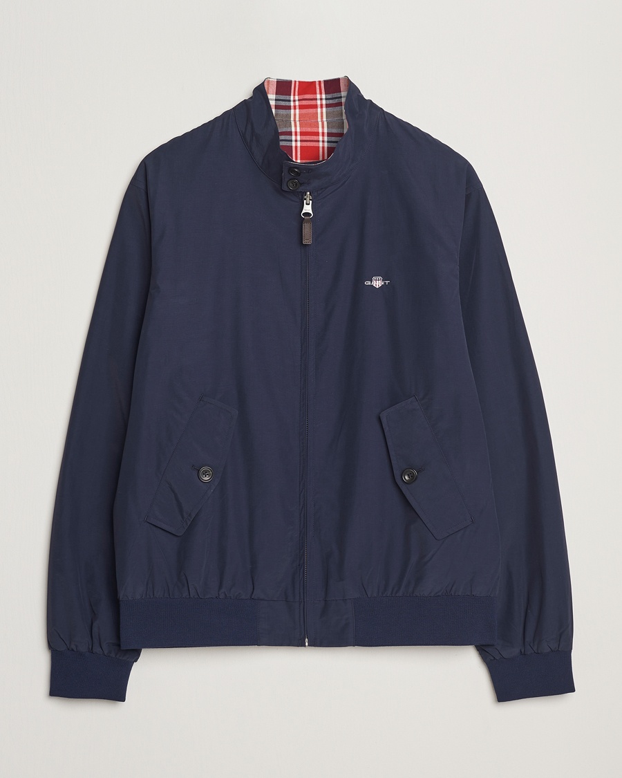 Men | Coats & Jackets | GANT | Reversible Harrington Jacket Classic Blue