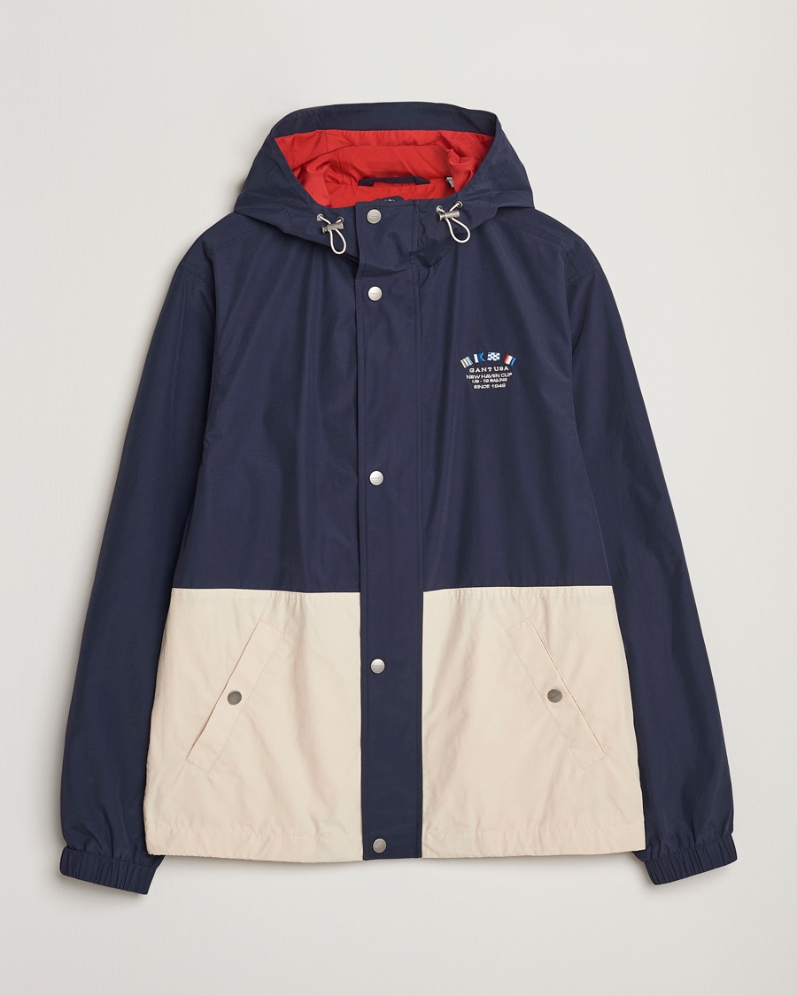 Men | Coats & Jackets | GANT | Blocked Windshielder Jacket Classic Blue