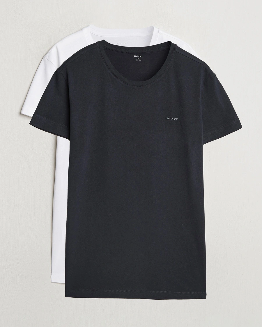 Gant 2-Pack Crew Neck T-Shirt Black/White – Black