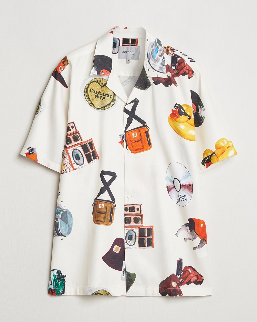 Men | Short Sleeve Shirts | Carhartt WIP | Jacob Rochester Printed Shirt White