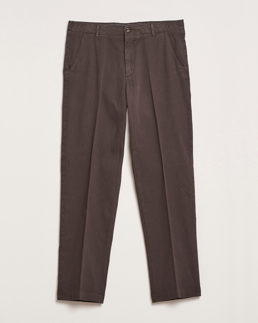 Boglioli Regular Fit Cotton Chinos Brown – Brown