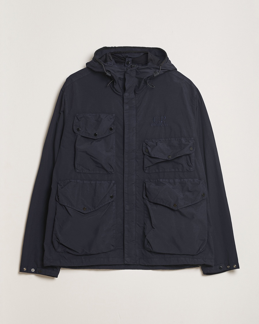 Men | Contemporary jackets | C.P. Company | Flatt Nylon Hooded Jacket Navy