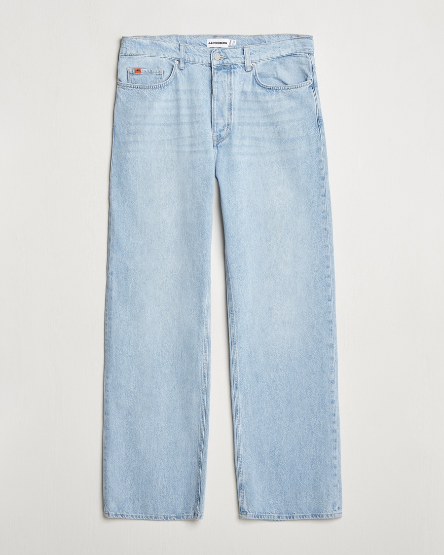 Men | Jeans | J.Lindeberg | Cart Super Stone Wide Jeans Light Blue