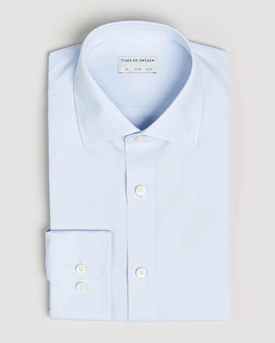 Tiger of Sweden Adley Slim Fit Cut Away Shirt Light Blue – Blue