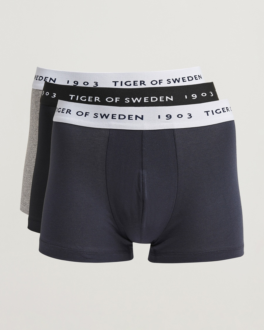 Tiger of Sweden Hermod Cotton 3-Pack Boxer Brief Black/Navy/Grey – Black
