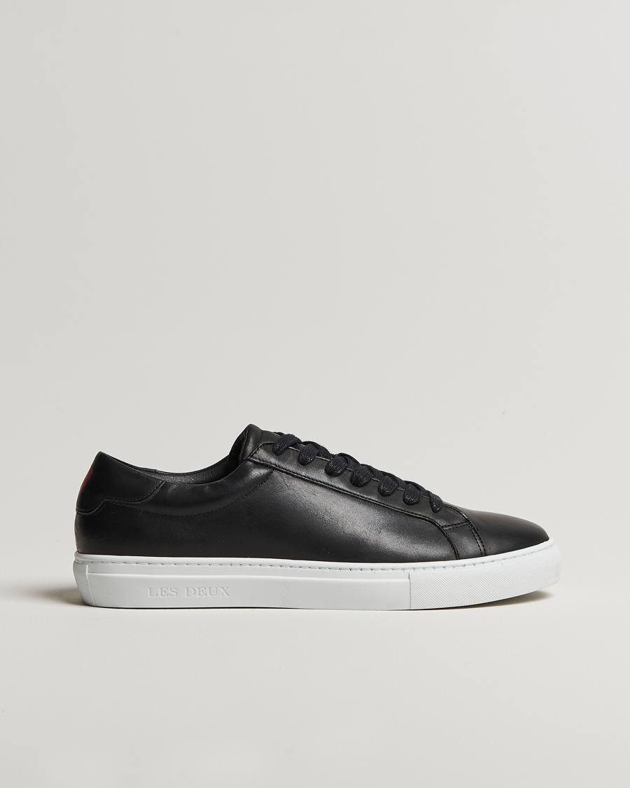LES DEUX Theodor Leather Sneakers Black – Black