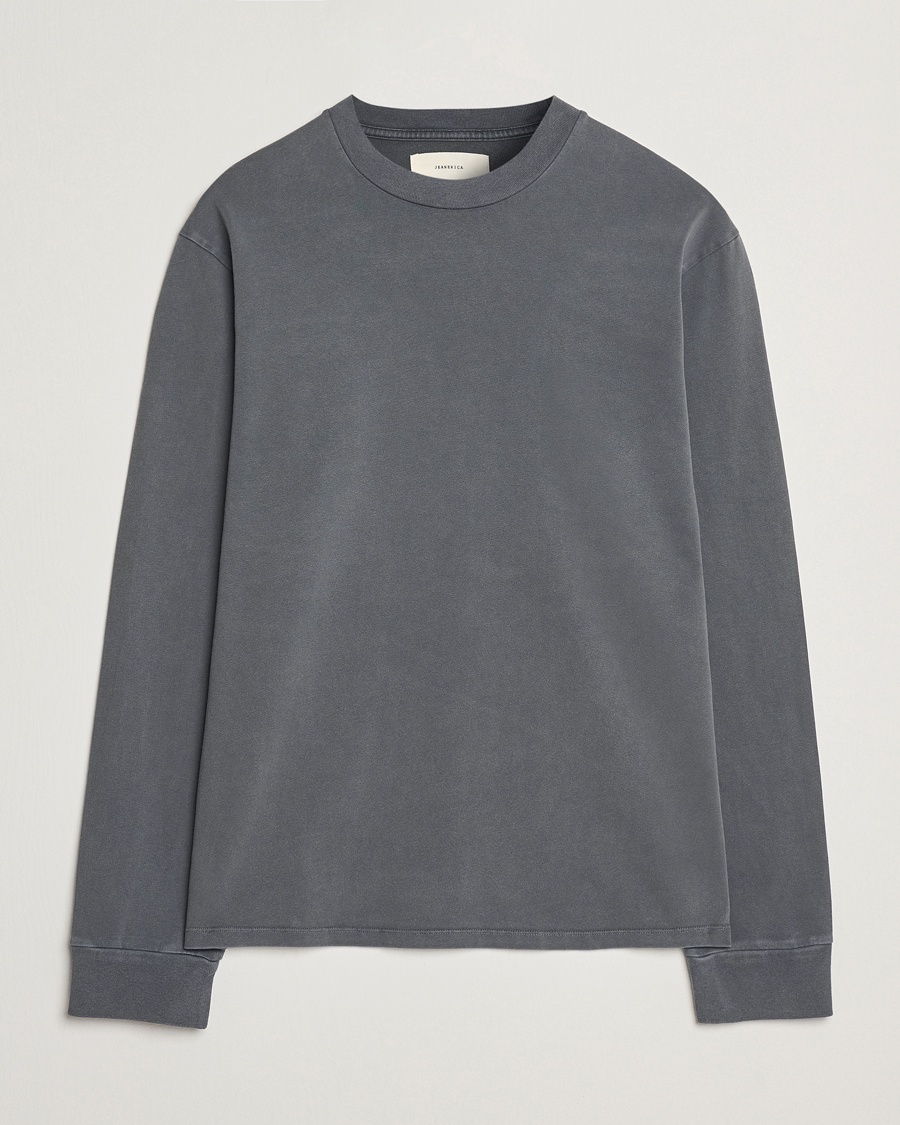 Men | T-Shirts | Jeanerica | Clement Crew Neck Sweatshirt Washed Black